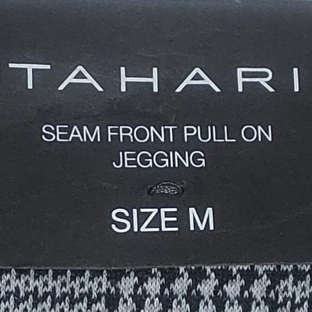 Tahari Women’s Grey Plaid Pull-On Skinny Dress Jeggings / Pants Size: Medium - Picture 8 of 9